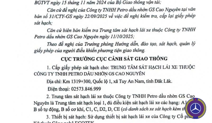  Trung tâm sát hạch lái xe GS Cao Nguyên – Được Cục CSGT cấp phép chính thức, uy tín hàng đầu Đắk Lắk!
